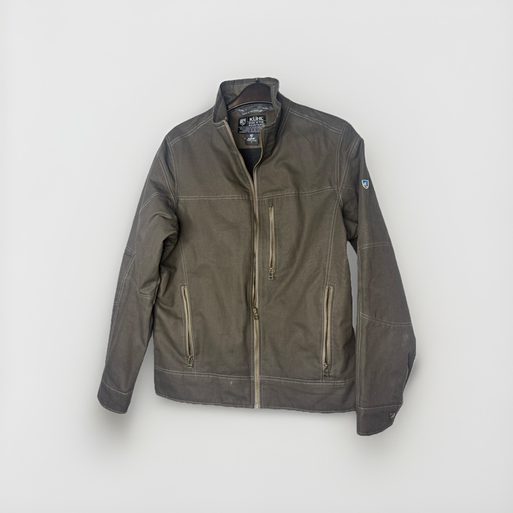 Kuhl Mountains Burr Jacket Men's Vintage Patina Dye Small Gun Metal Outdoors